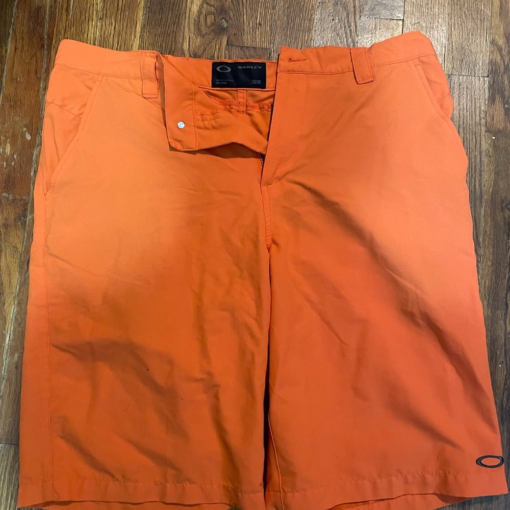Oakley Men’s Bright Orange Flat Front Shorts